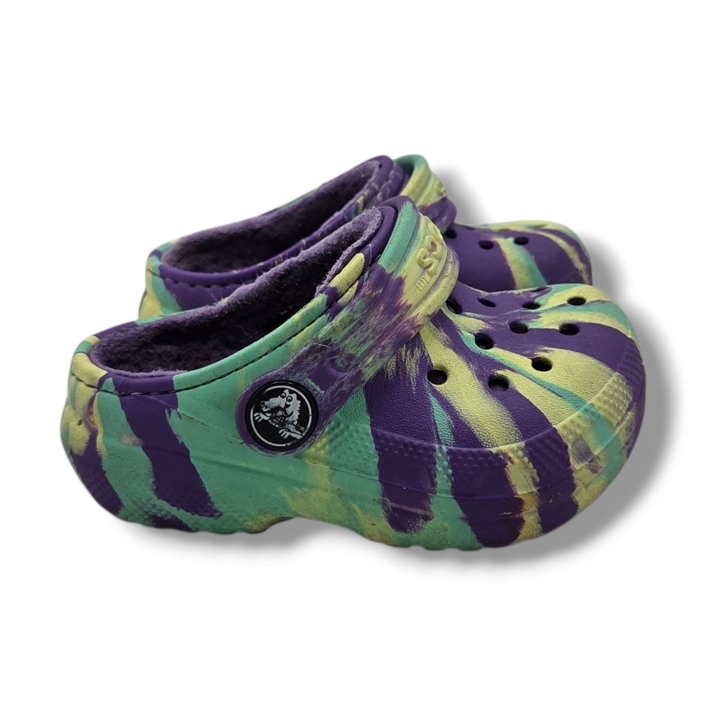 Crocs Classic Lined‎ Clog Child 5 Tie Dye Slip On